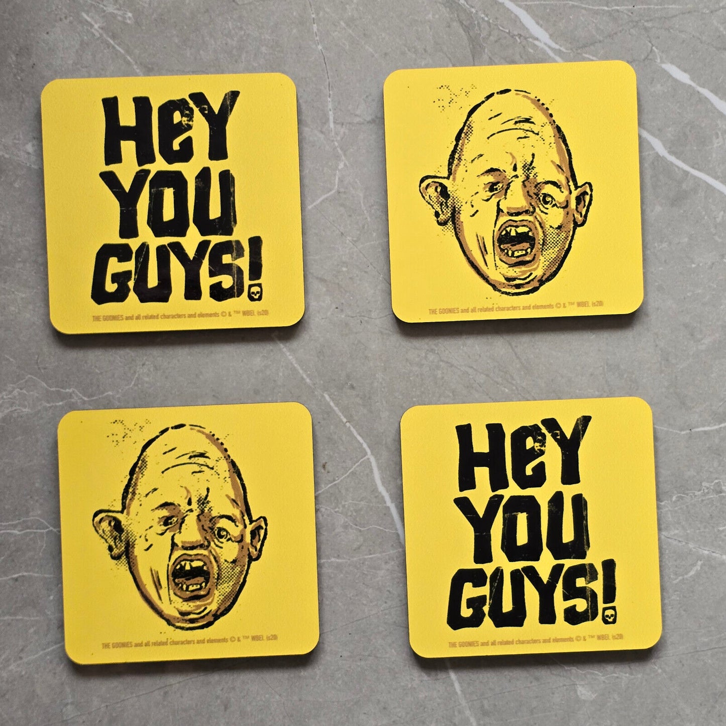 GOONIES Table Coaster Beer MOVIE Tea Cup GLASS Mat HEY YOU GUYS SLOTH MOVIE
