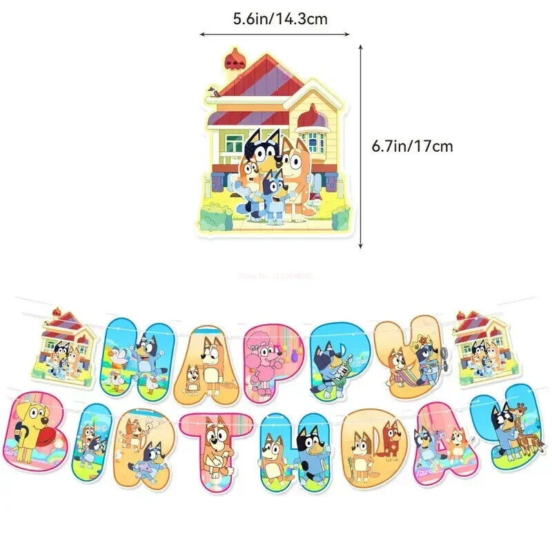 Bluey Balloon Party Birthday Decorations Boys Girls Balloons Bingo Coco Cbeebies