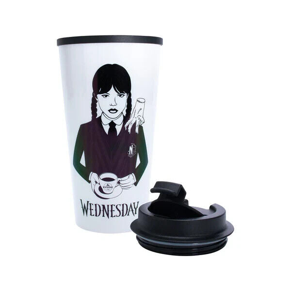 LIMITED Wednesday Addams Family Flask Coffee Cup Travel Mug Insulated Hot Cold
