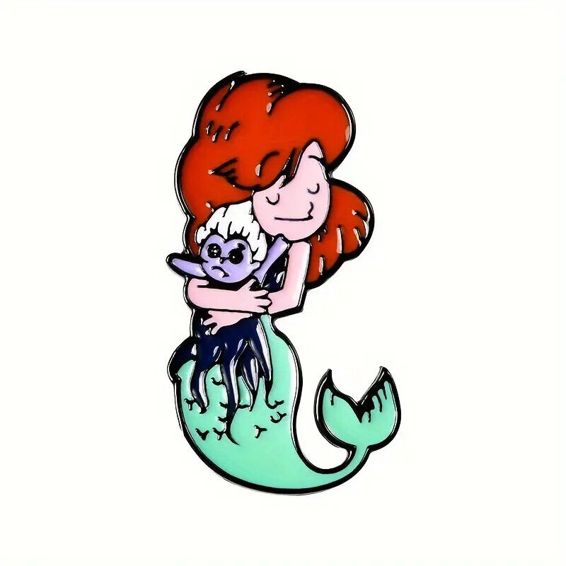THE LITTLE MERMAID DISNEY Metal Enamel Pin Badge Retro MOVIE ARIEL OCEAN URSULA