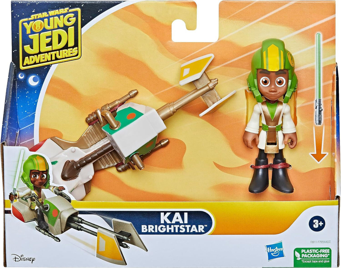 Star Wars Young Jedi Adventures Kai Brightstar And Speeder Bike FIGURE VEHICLE