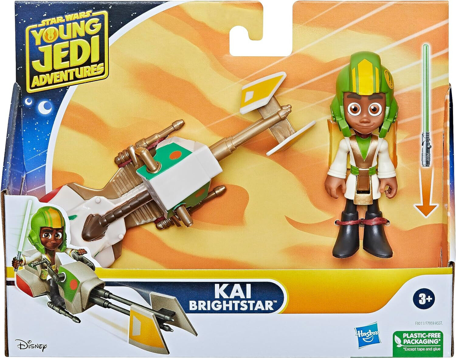 Star Wars Young Jedi Adventures Kai Brightstar And Speeder Bike FIGURE VEHICLE