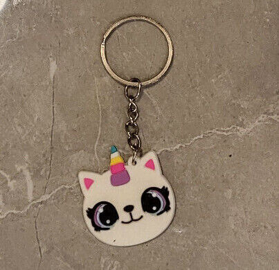 NOVELTY KEYRING RAINBOW BRIGHT OWL CAT MOUSE UNICORN DEER DOG FILLER PARTY