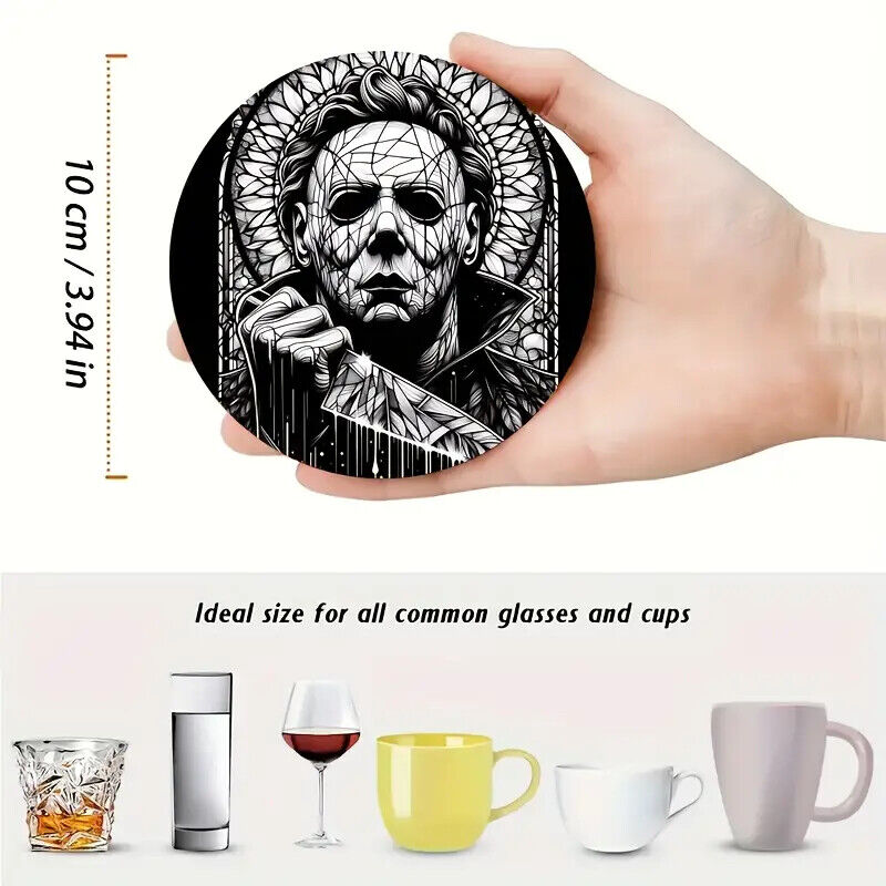CHUCKY FREDDY JASON MYERS Coaster SET Man Bar Horror Movie Chucky