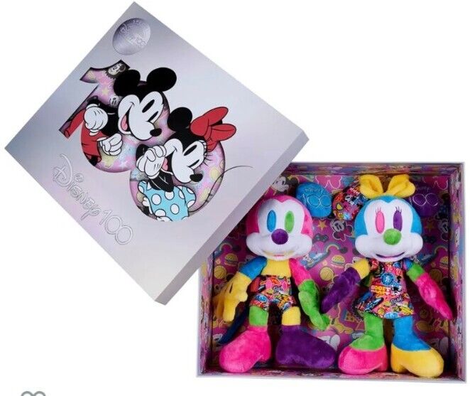 Disney 100 Years Anniversary Mickey & Minnie Mouse LIMITED EDITION Plush Set 