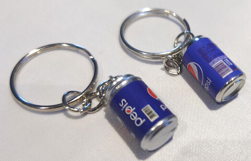 Pepsi Cola Novelty Miniature Blue Fizzy Drink Can Keyring Keychain Coke Food CHO