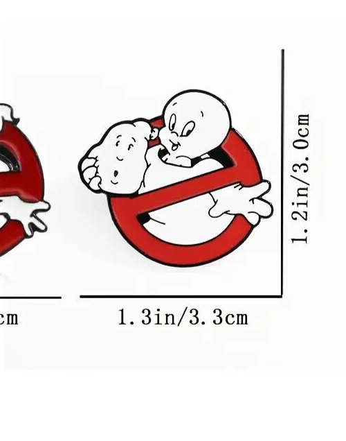 Casper The Friendly Ghost Ghostbusters costume LOGO Large Enamel pin badge MOVIE