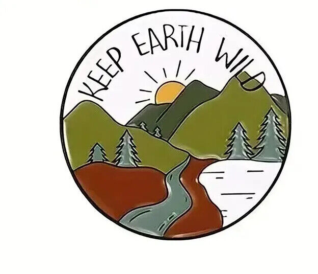 MOUNTAIN HIKE CAMPING TRIP Metal Enamel Pin Badge SUMMER DRIVE EARTH WILD TENT