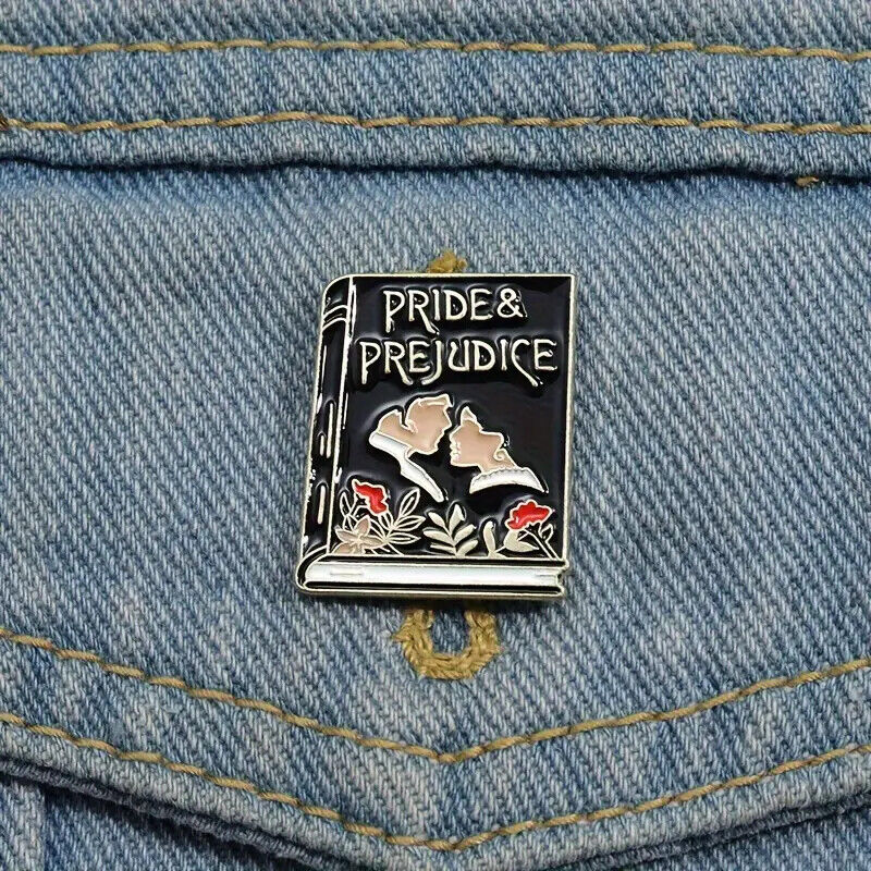 PRIDE & PREJUDICE Metal Enamel Pin Badge TV MOVIE BOOKS READING CLASSIC