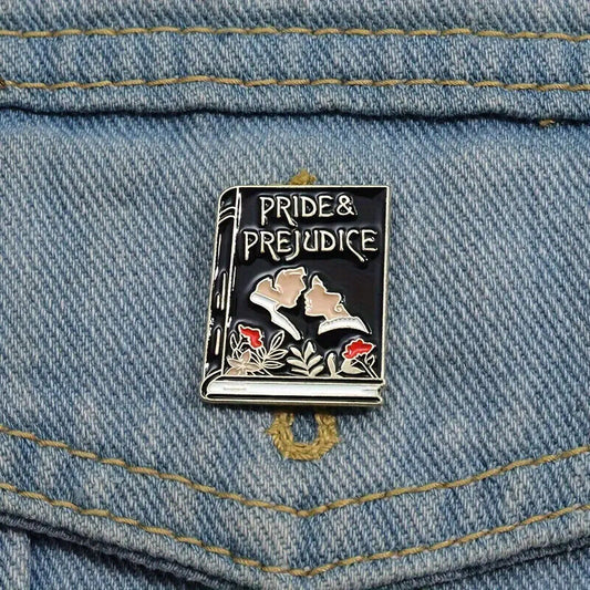PRIDE & PREJUDICE Metal Enamel Pin Badge TV MOVIE BOOKS READING CLASSIC