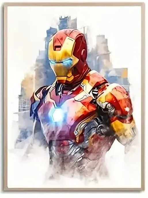Marvel Avengers DC Movie CANVAS PRINT SPIDERMAN IRON MAN THOR HULK BLACK PANTHER