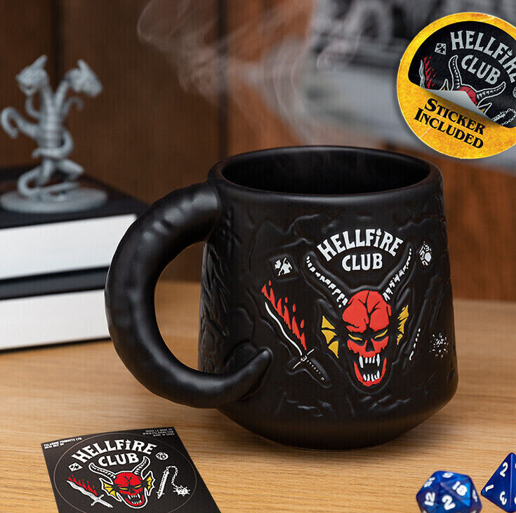 Stranger Things Hellfire Club Demon Embossed Mug Drinkware NETFLIX OFFICIAL
