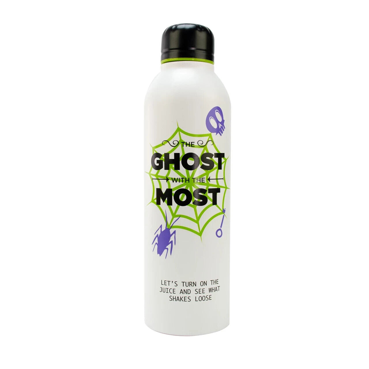 BeetleJuice Steel Water bottle COLLECTIBLE strange and unusual 2024 BLACK GREEN