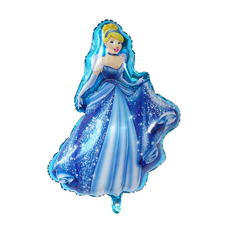 Princess Belle Cinderella Aurora Elsa Foil Birthday Balloon Party Decorations