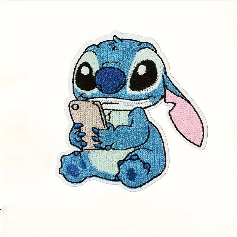 STITCH ANGEL EMBROIDERED BADGE SEW ON IRON ON PATCH LILO AND STITCH