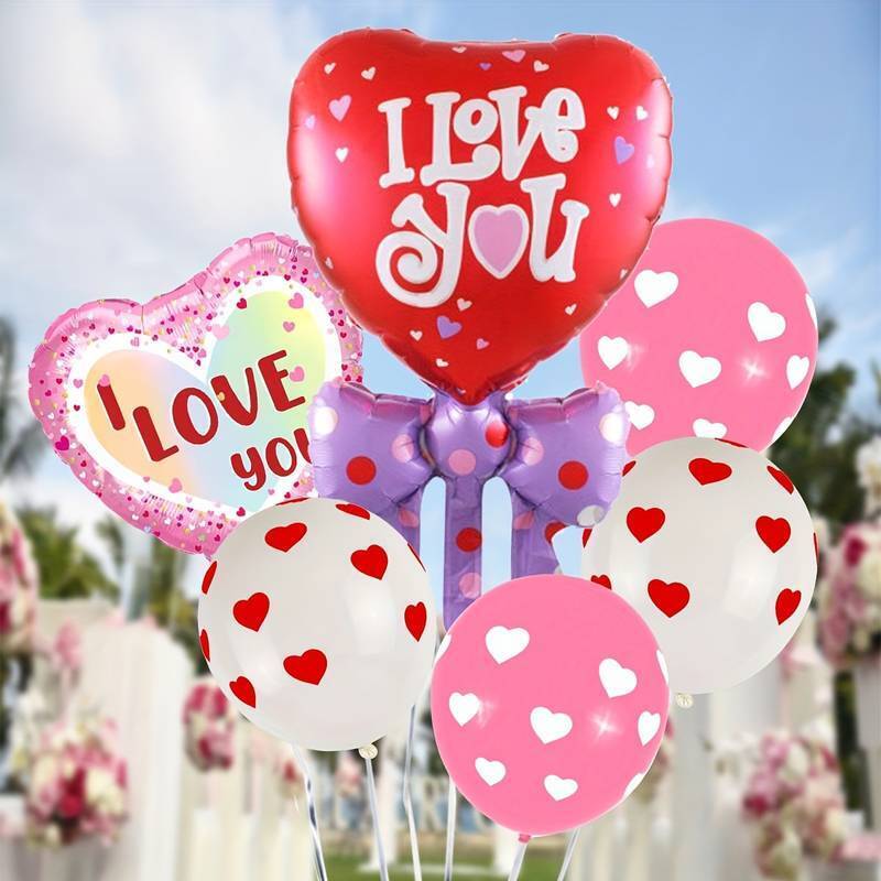 Valentines Day Balloons LOVE HEARTS Kit Heart I LOVE YOU Wedding Party BOYFRIEND