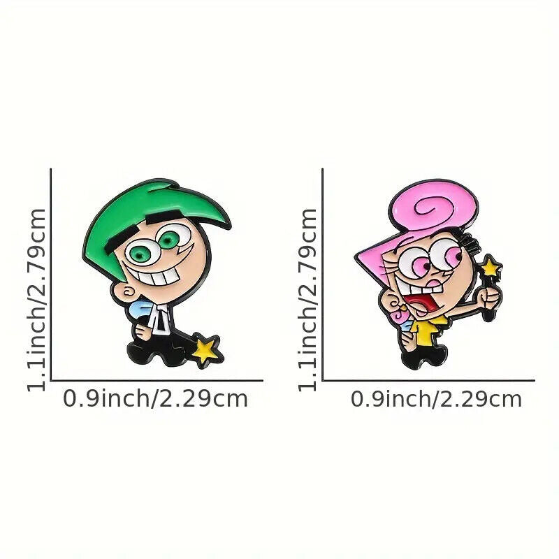 FAIRLY ODD PARENTS Metal Enamel Pin Badge Adult Teen TV SHOW CARTOON NICKELODEON