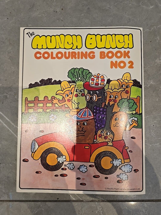 UNUSED NO 2 MINT The Munch Bunch 1980 ORIGINAL COLOURING BOOK Retro Kids TV