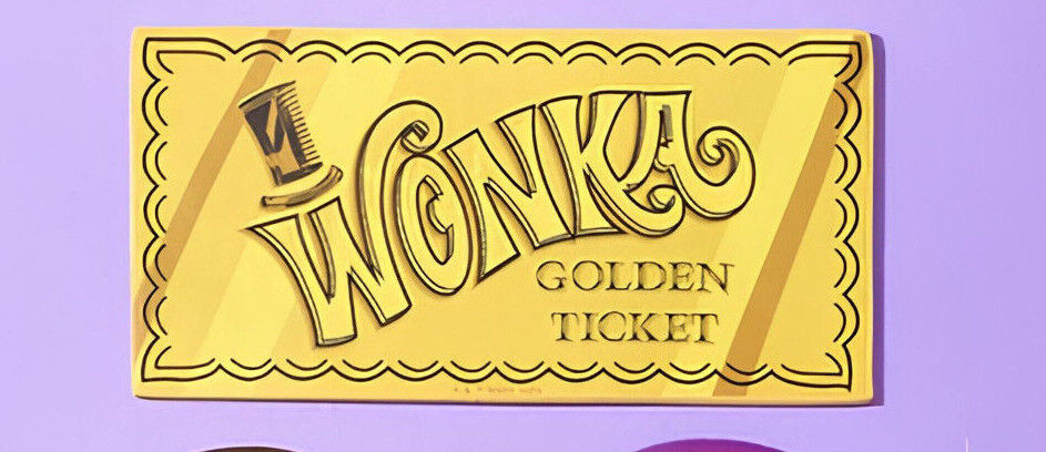 Willy Wonka & The Chocolate Factory Coaster Bar choose yours golden ticket mat
