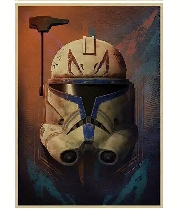 The Bad Batch Wrecker Helmet TROOPER Poster Star Wars Clone Wars BLACK WHITE RED