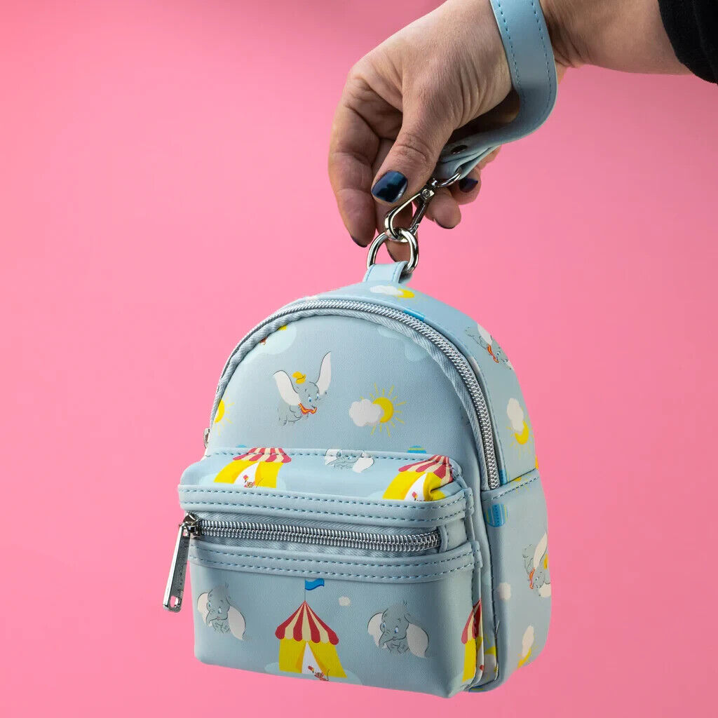 Mini Backpack Disney Flying Circus Tent Loungefly Elephant Pink Dumbo WRISTLET