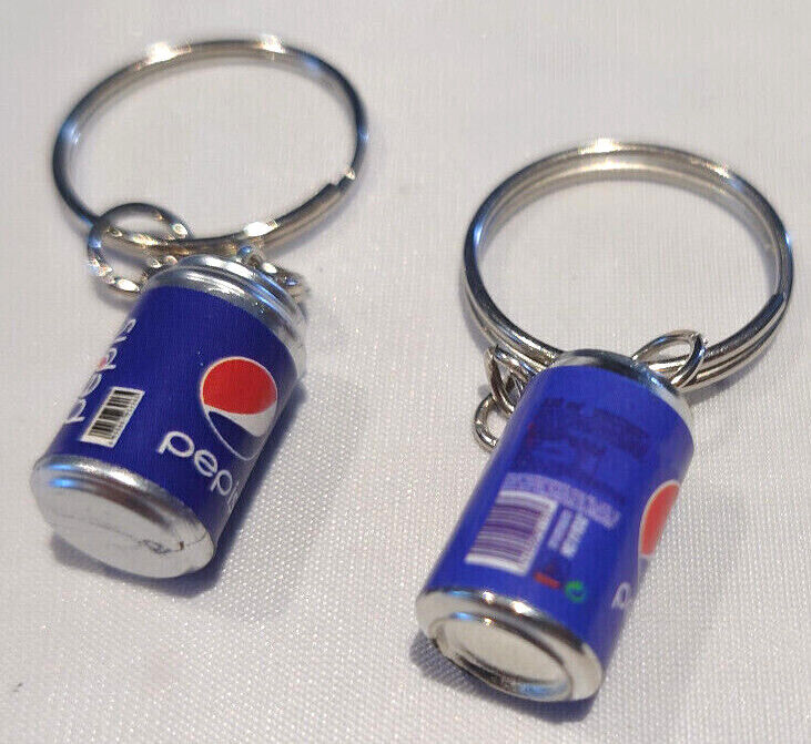 Pepsi Cola Novelty Miniature Blue Fizzy Drink Can Keyring Keychain Coke Food CHO