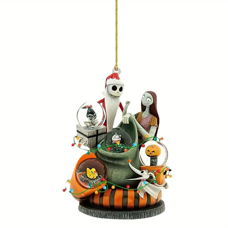 The Nightmare Before  Christmas Jack Sally Halloween Tree Pendant Decoration
