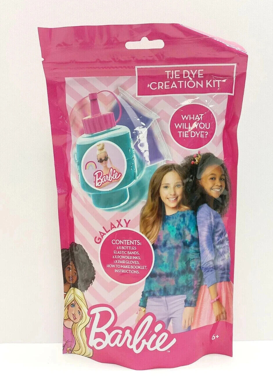 Barbie Tie Dye Creation Kit GALAXY MERMAID CREATIVE EASY SQUEEZE BOTTLES NEW IN