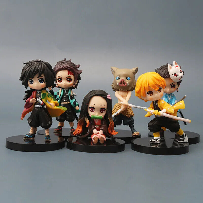 Anime Demon Slayer Kimetsu Yaiba Tanjirou Nezuko Zenitsu Figure KEYRING KEYCHAIN