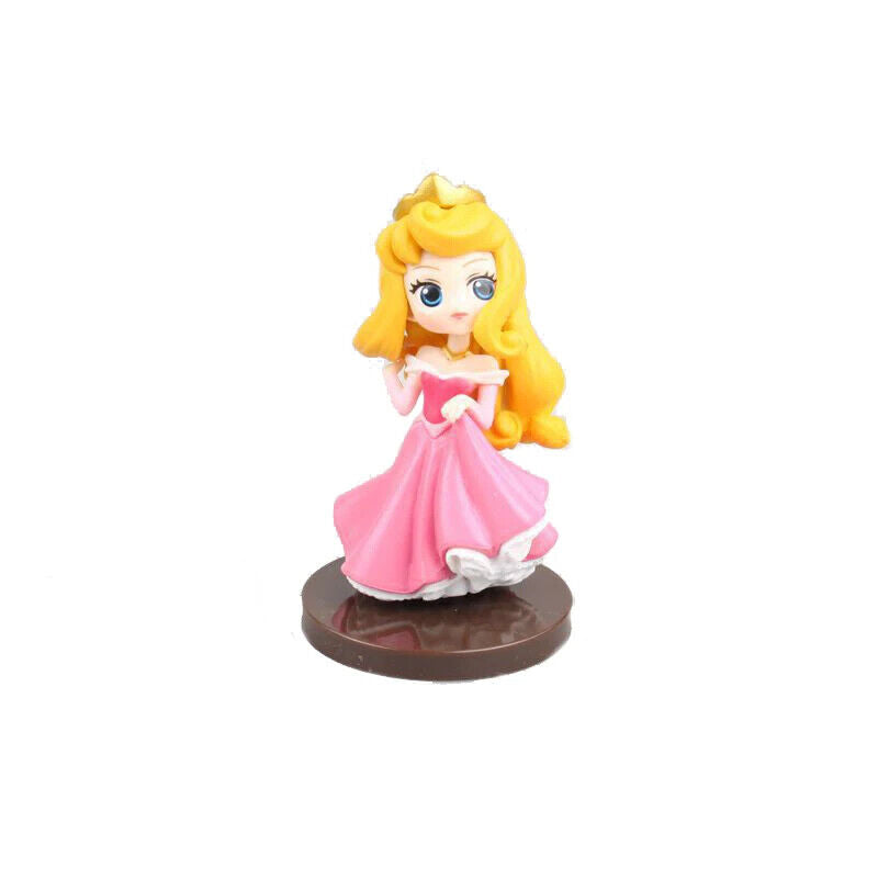 Lovely Disney Princess Figure Cake Topper Toy Doll ARIEL BELLE REPUNZEL JASMINE