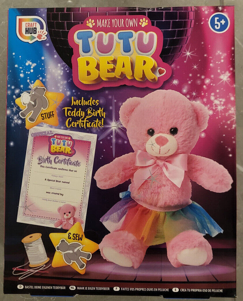 GRAFFIX MAKE YOUR OWN TUTU BEARS PINK BLUE KIDS CERTIFICATE CREATE CRAFTS TOYS