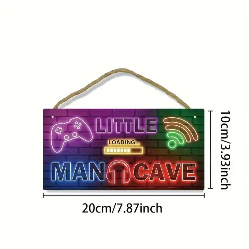 Gamer Boys Bedroom Sign Little Man Cave Hanging Gaming Wall Decor WOOD XBOX PS5