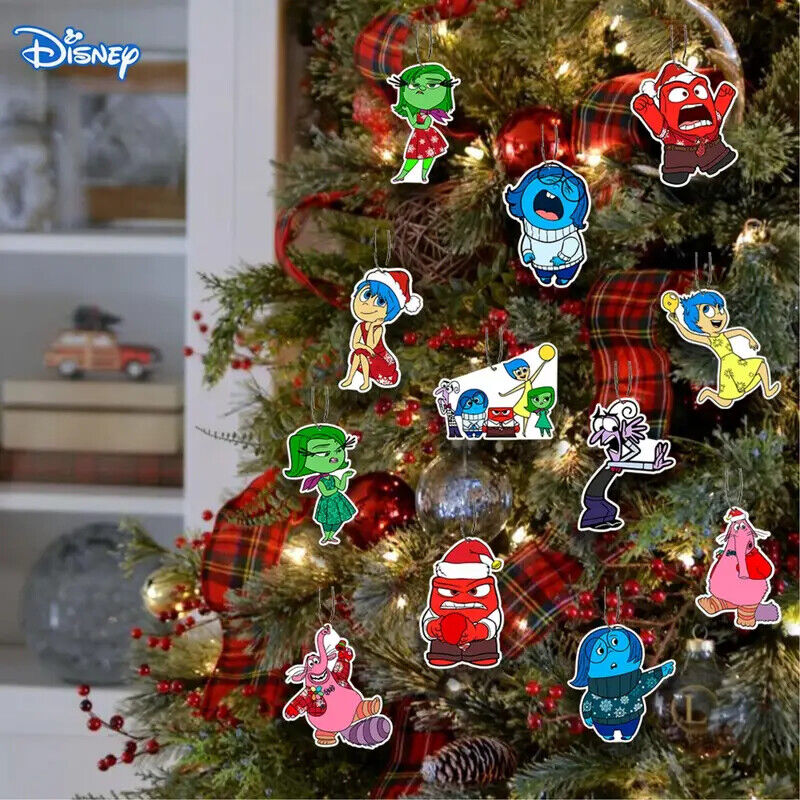 DISNEY PIXAR INSIDE OUT 2 Tree Pendant Decoration XMAS KIDS CARTOON SAD JOY
