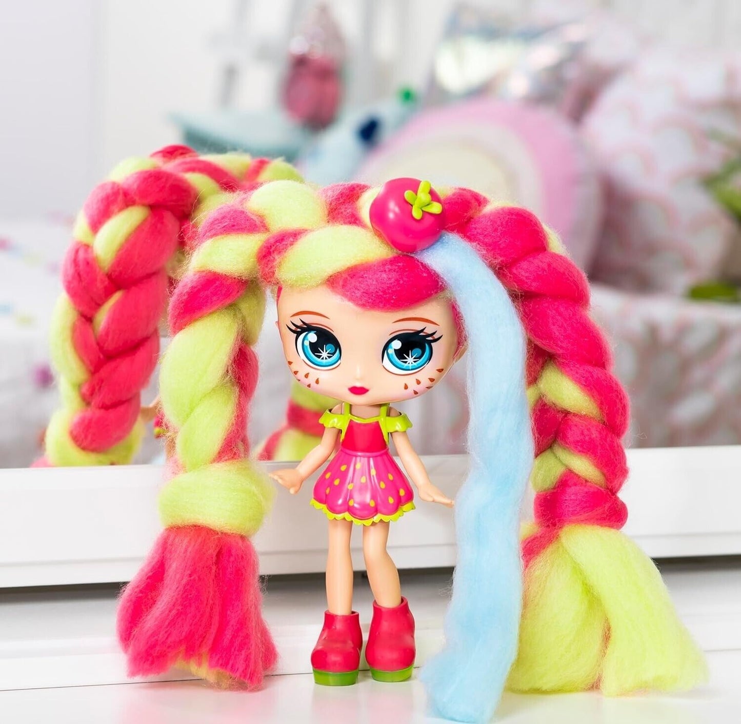 Candylocks Straw Mary 7" Deluxe Sugar Style Doll Scented Cotton Candy Hair