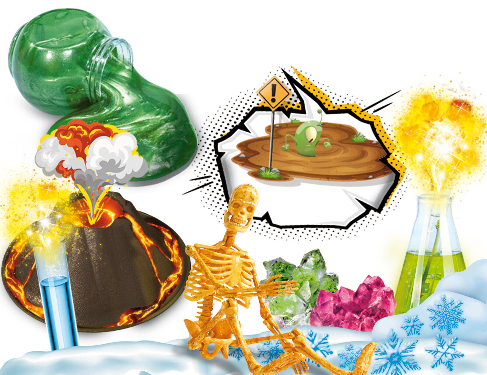 Crazy Science The Mad Scientist's Big Laboratory EDUCATIONAL VOLCANO SLIME SNOW