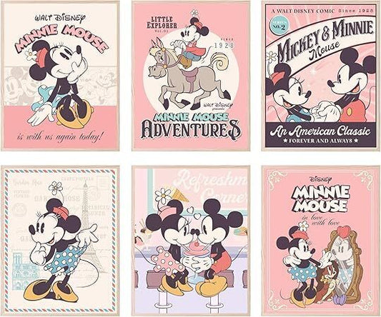 DISNEY Canvas Wall Art Movie Poster Print Picture MINNIE MICKEY MOUSE LOVE