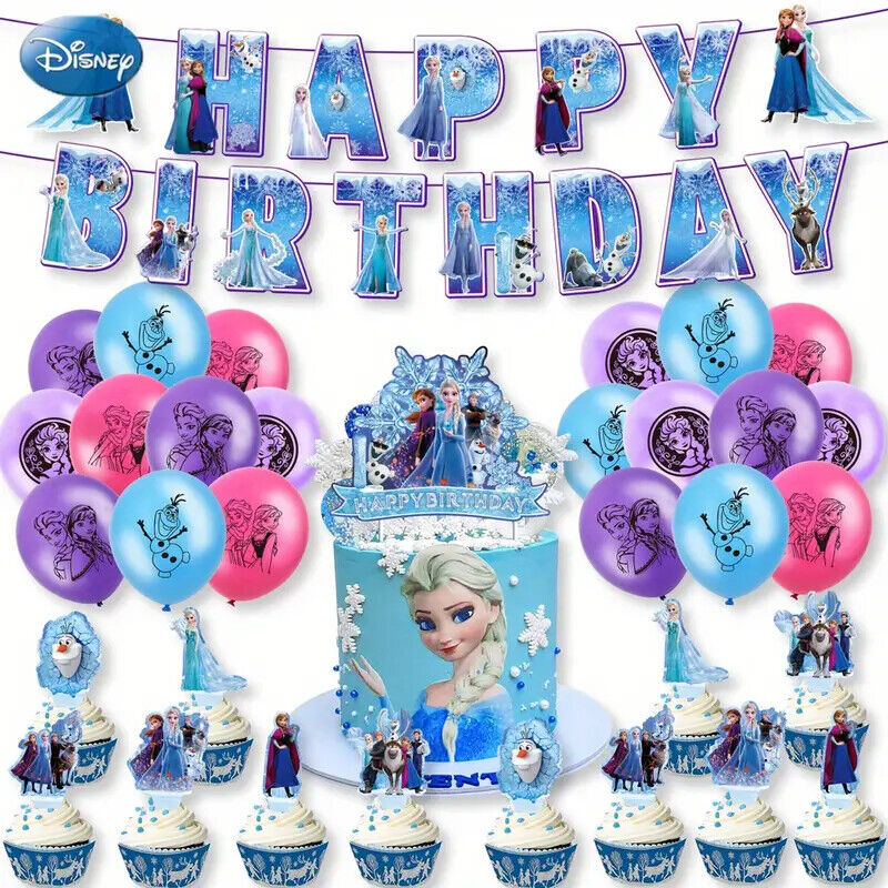 Frozen Balloon Party Birthday Decorations Boys Girls Balloons ELSA ANNA SVEN
