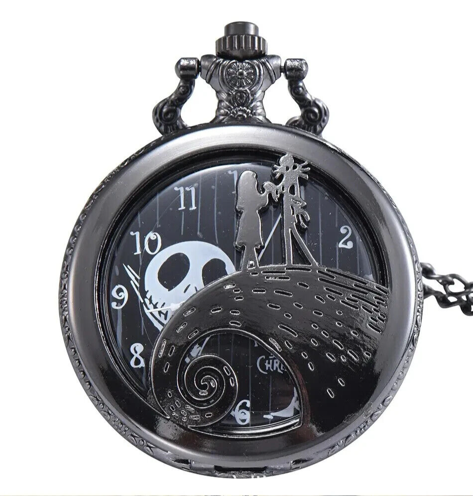 Nightmare Before Christmas Quartz Pocket Watch 80cm JACK SALLY HORROR HALLOWEEN
