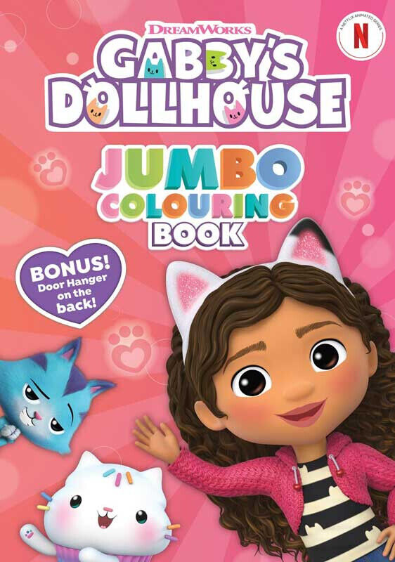 Gabby's Dollhouse Colouring Set Sticker book jumbo colouring book