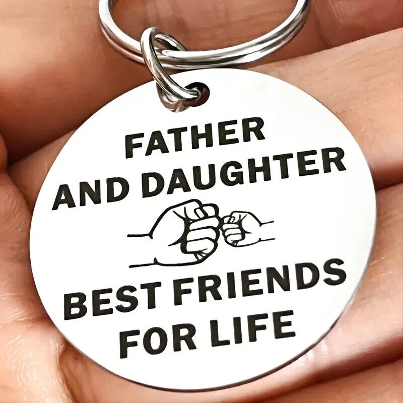 Father And Daughter best friends for life Keyring Keychin valentines birthday