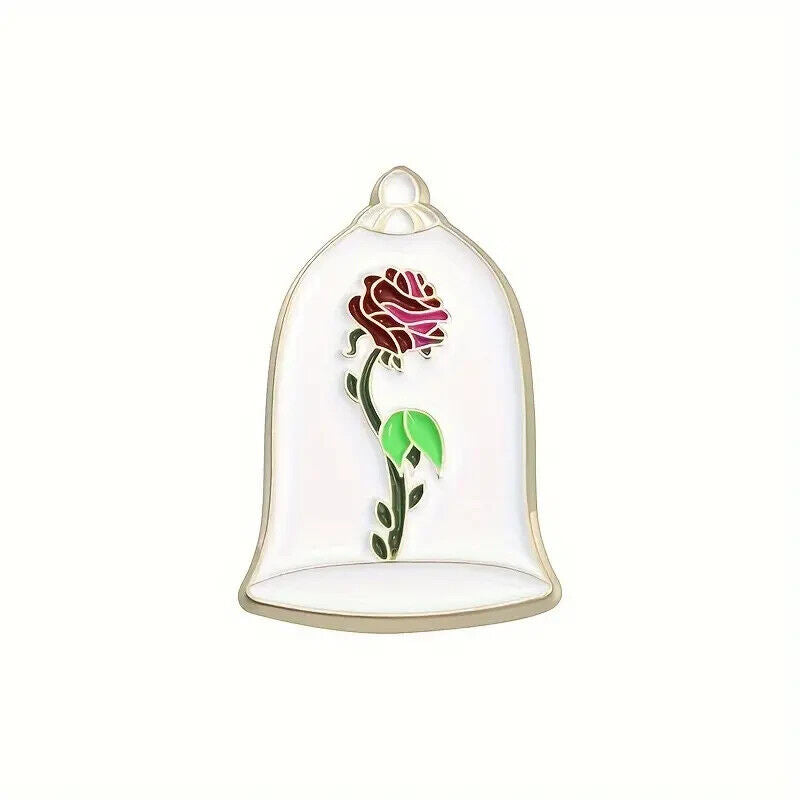 BEAUTY AND THE BEAST Pin Badges BADGE CHIP ROSE MIRROR BOOK