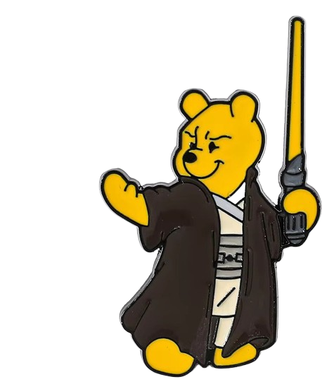 DISNEY CLUB STAR WARS WINNIE THE POOH Metal Enamel Pin Badge Retro MOVIE BROOCH