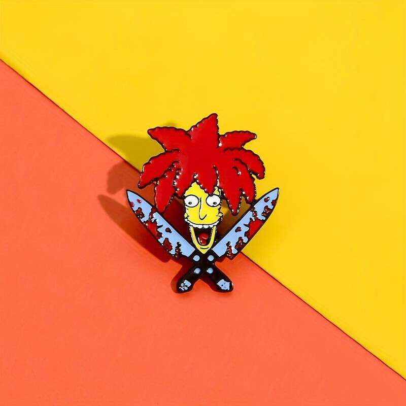 The Simpsons Pin Badge Sideshow Bob Enamel 90s Cartoon Television Simpsons Xmas