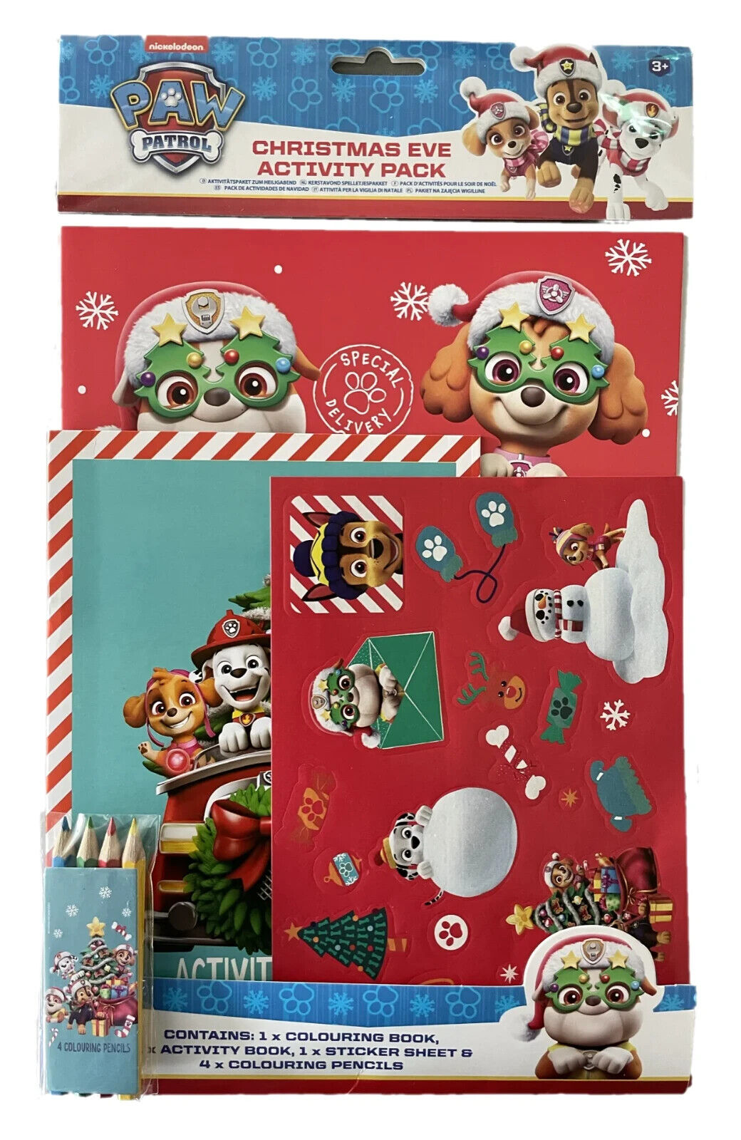 Paw Patrol Christmas Eve Activity Pack Arts Crafts Stickers Pencils NICKELODEON