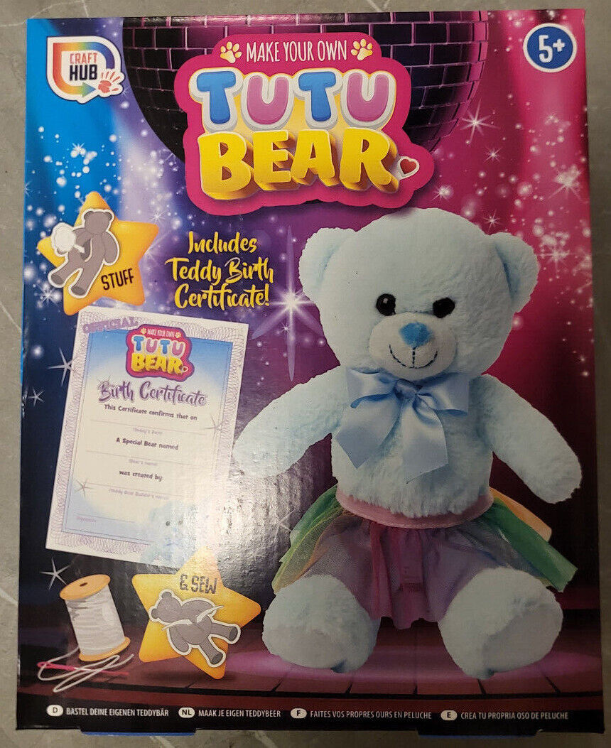 GRAFFIX MAKE YOUR OWN TUTU BEARS PINK BLUE KIDS CERTIFICATE CREATE CRAFTS TOYS