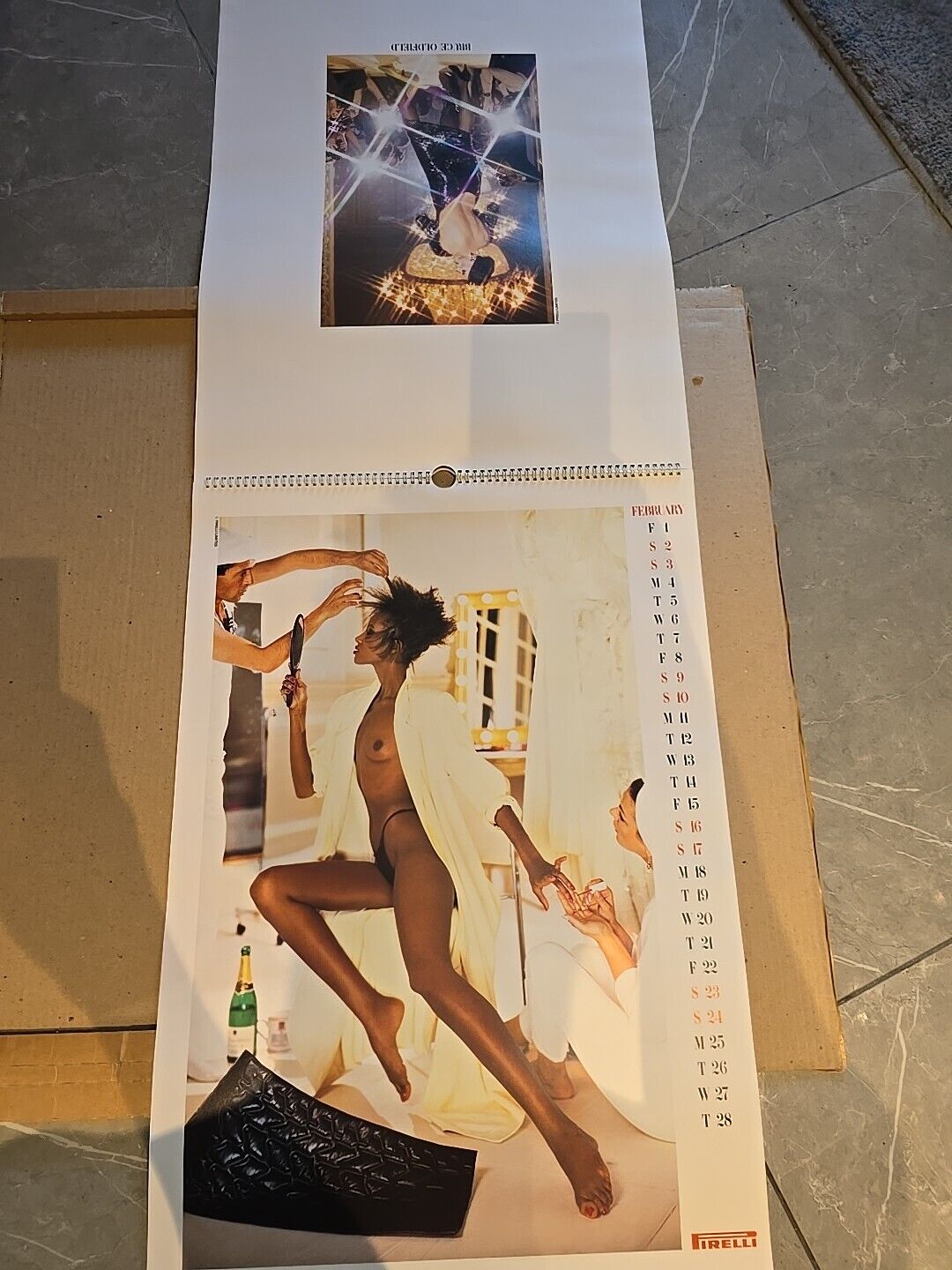 Vintage 1985 PIRELLI CALENDER Top 1980s Clothing Designer Conran Zandra Rhodes