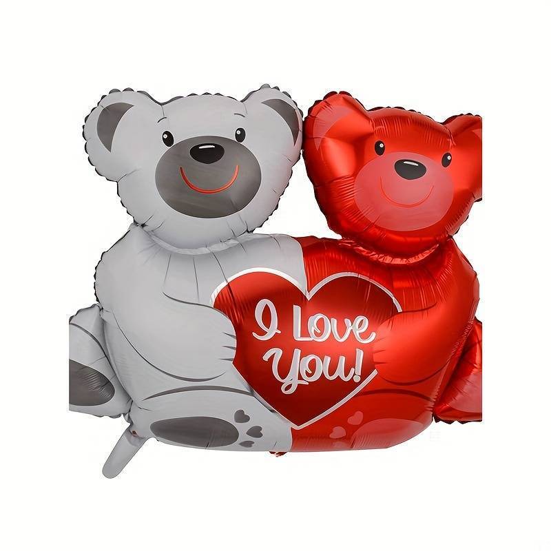 Valentines Day Balloons TEDDY BEAR Kit Heart & I LOVE YOU Wedding Party BOYFRIEN