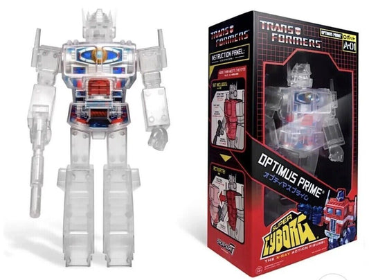 RARE COLLECTABLE XRAY Transformers Super 7 Cyborg Optimus Prime Clear NEW