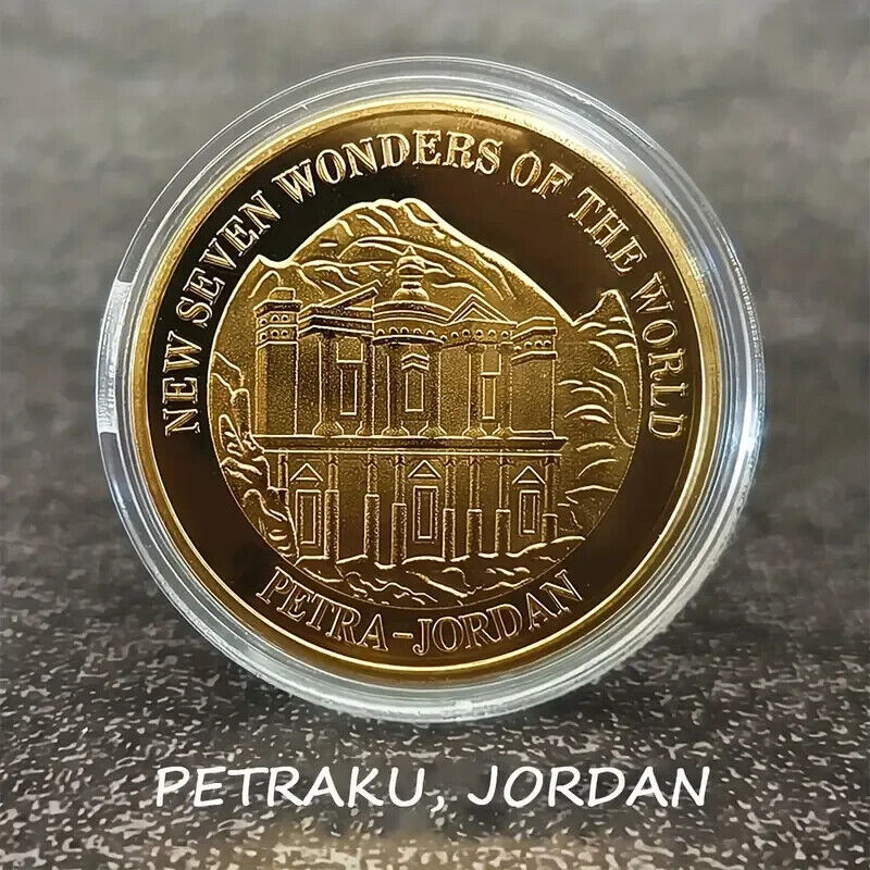 Seven Wonders Of The World Commemorative Coin Collectible Gift Him Her UK