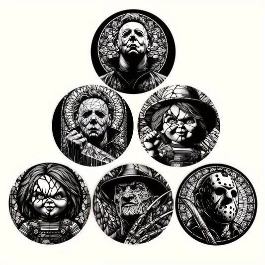 CHUCKY FREDDY JASON MYERS Coaster SET Man Bar Horror Movie Chucky